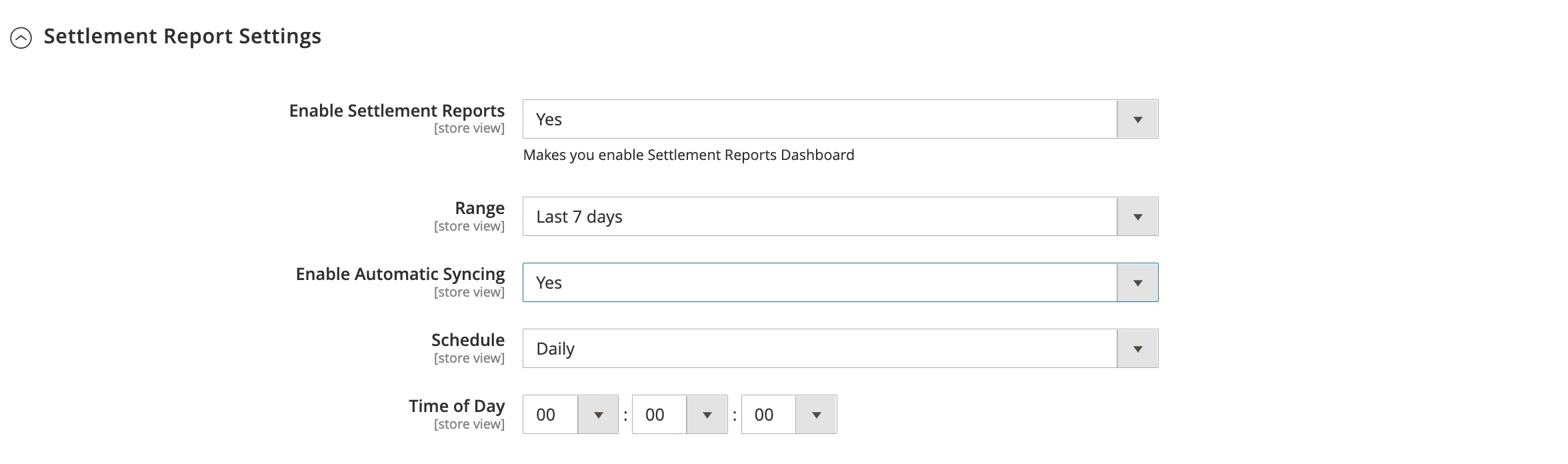 3 Settlement Report Settings Jp