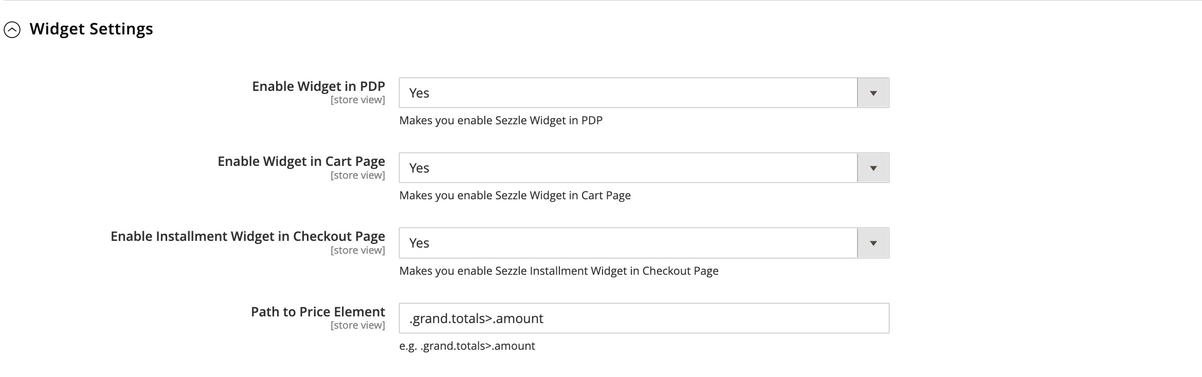 Widget Settings Jp