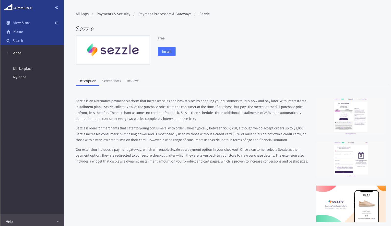6 Apps Install Sezzle Pn