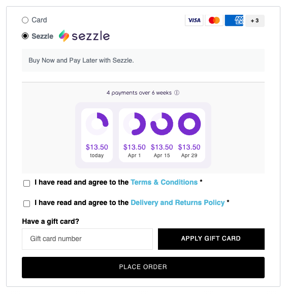 Checkout Installment Widget Pn