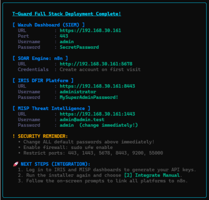 Deployment Complete Credentials Deployment Complete Credentials