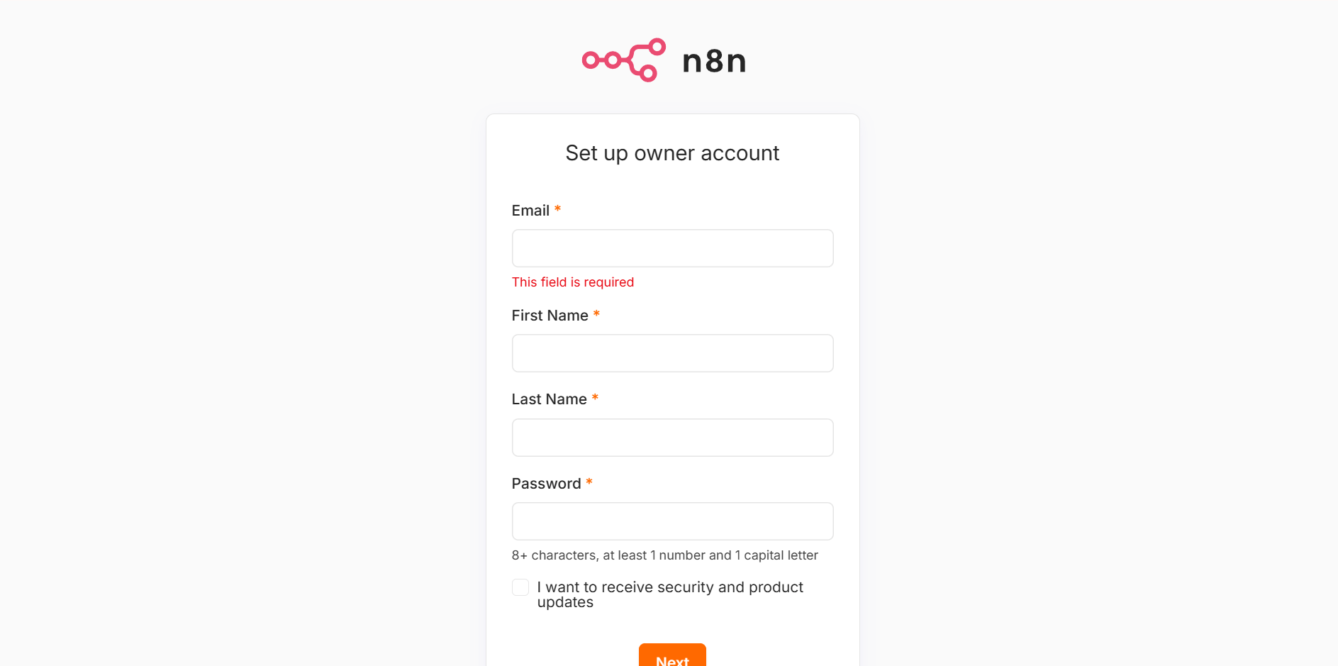 N8n Setup Owner Account N8n Setup Owner Account