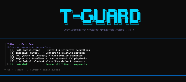 Tguard Main Menu Uninstall Tguard Main Menu Uninstall
