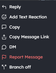 Global Message Menu