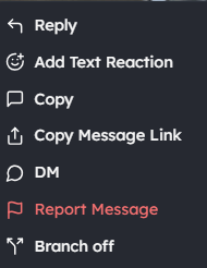 Global Message Menu