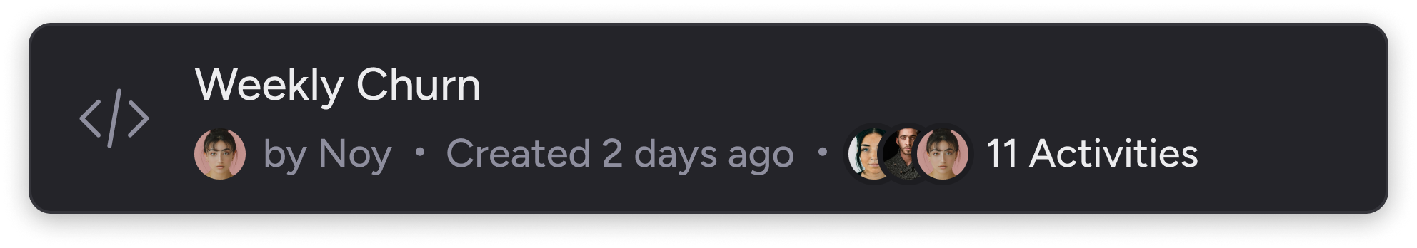 query list item collapsed