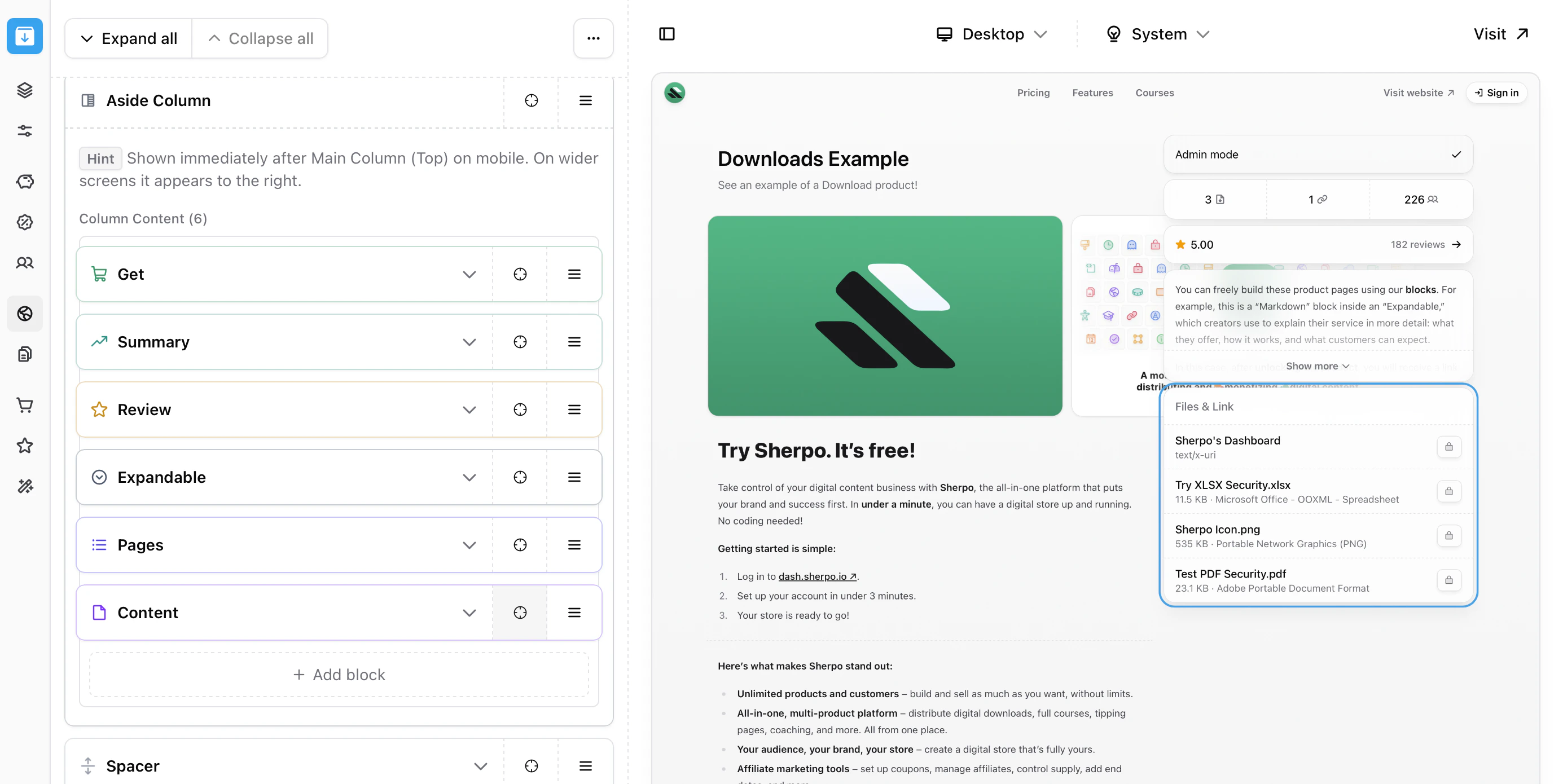 Downloads Pages Block Downloads Pages Block