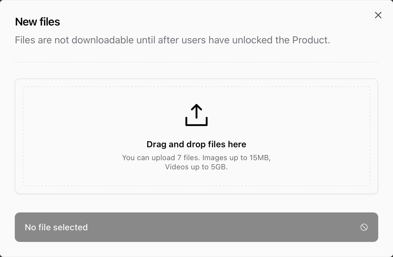 Uploading files New files upload modal in Sherpo