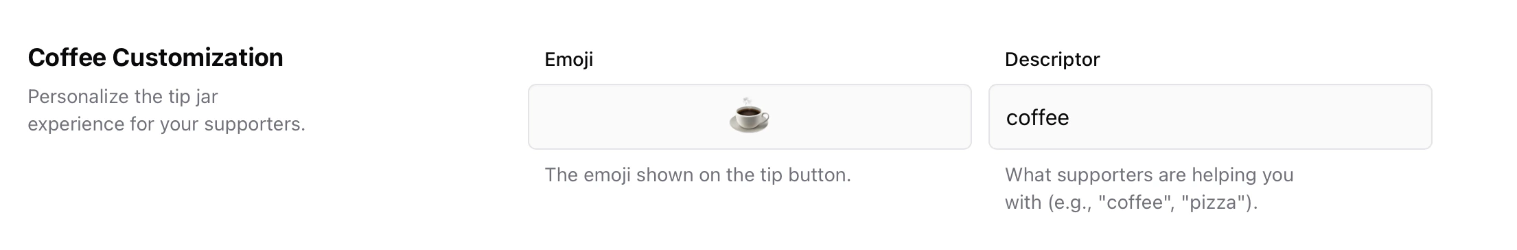 Coffee Customization Coffee Customization