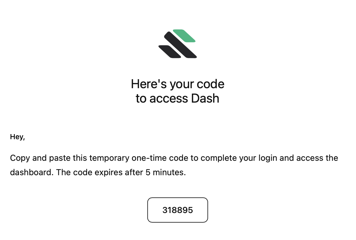 Access code for Sherpo login Sherpo access code sent to the inbox