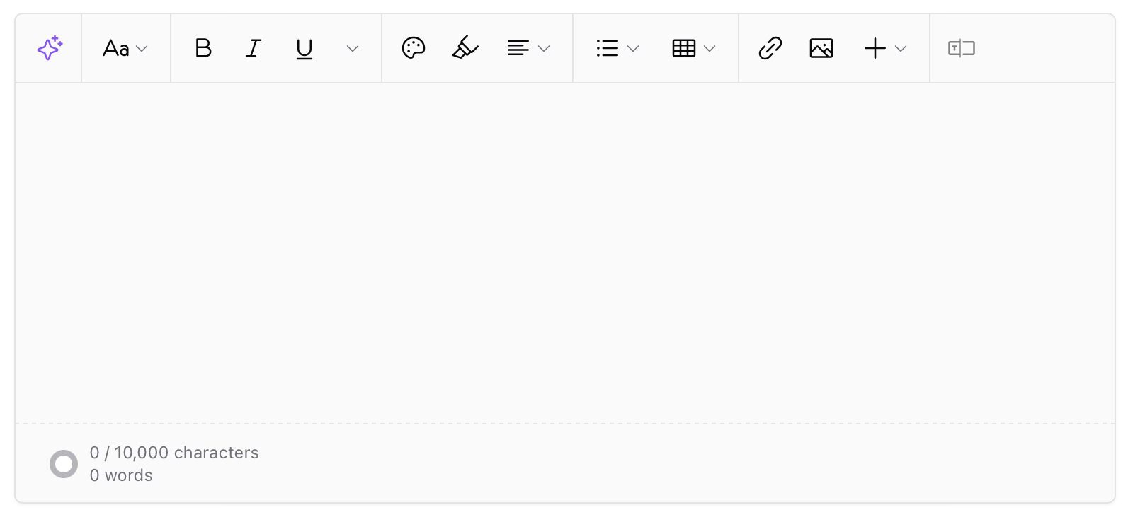 Text styles Text style selector in Sherpo editor