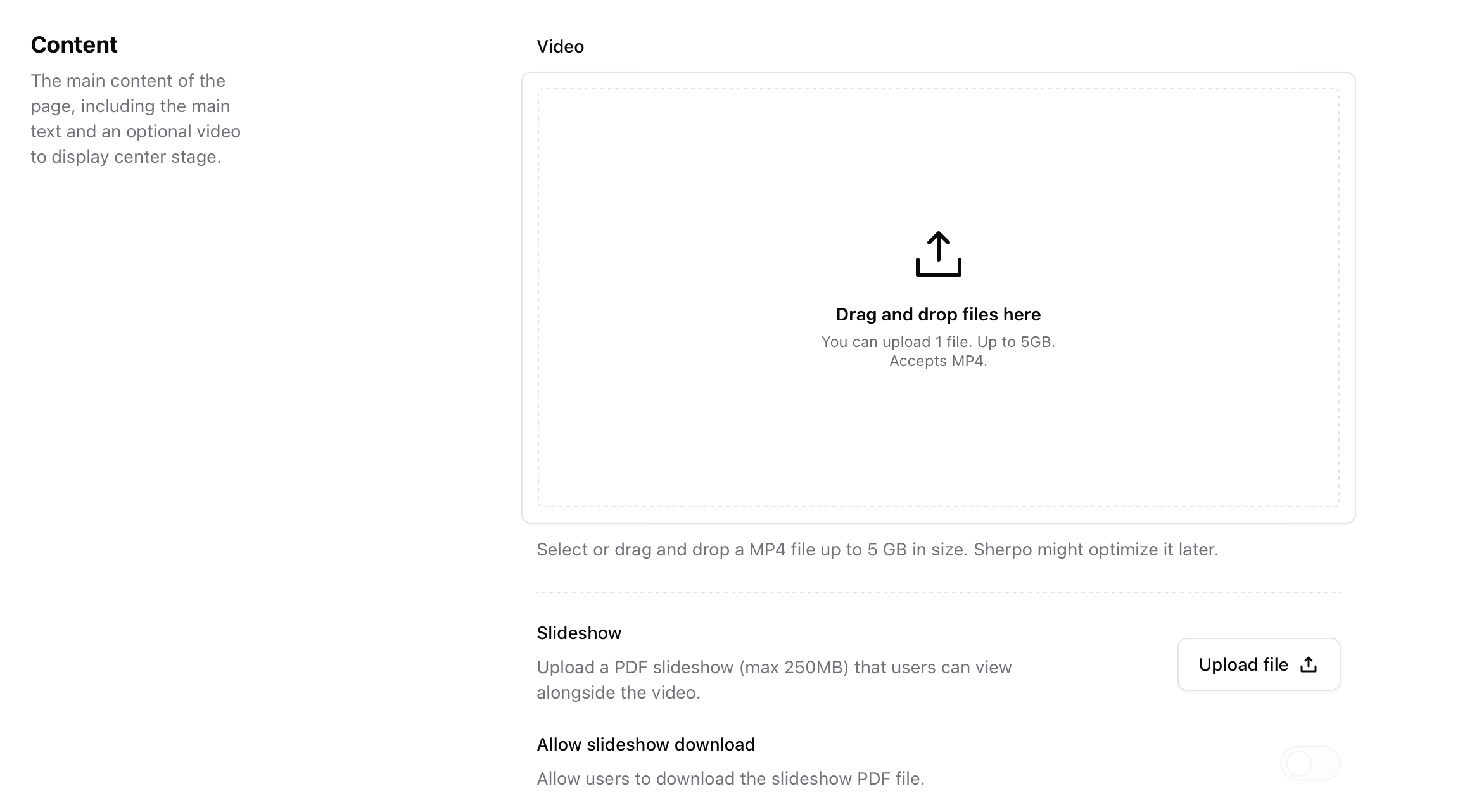 Lesson content Slides and video content in a Sherpo course lesson