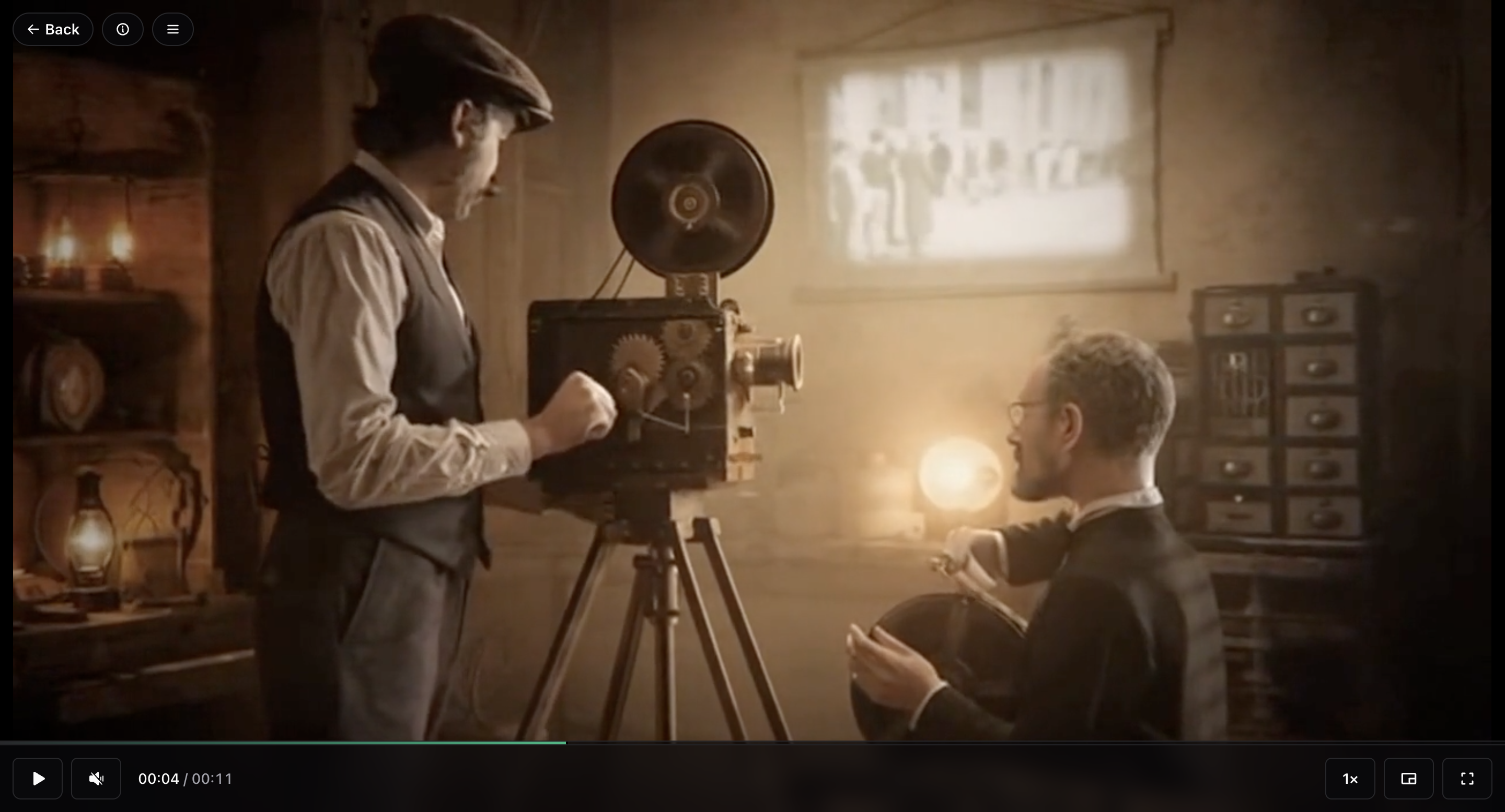 Series episode player Series episode playback in Sherpo player