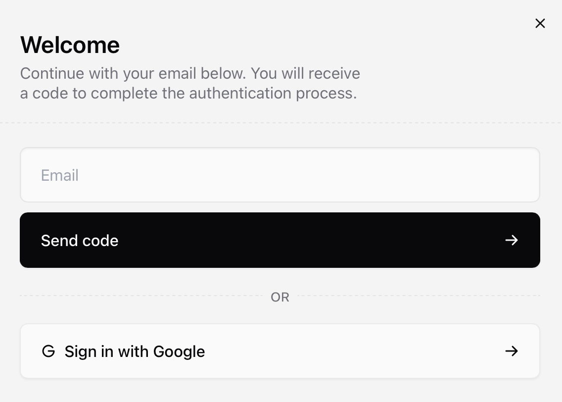 Log in to a Sherpo-generated site Authentication screen for Sherpo-generated site