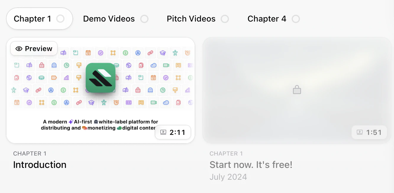 Chapters and lessons Course chapters and lessons list