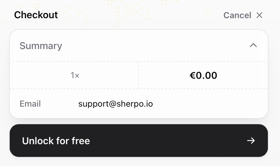Unlocking a free course Free course unlock flow