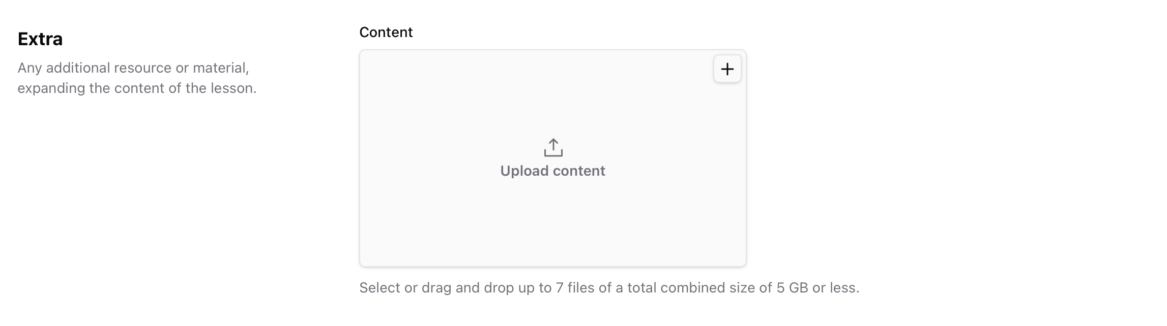 Adding extra lesson files Extra resources tab in Sherpo lesson editor