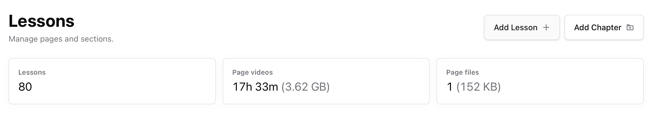 Organizing course structure Managing lessons and chapters