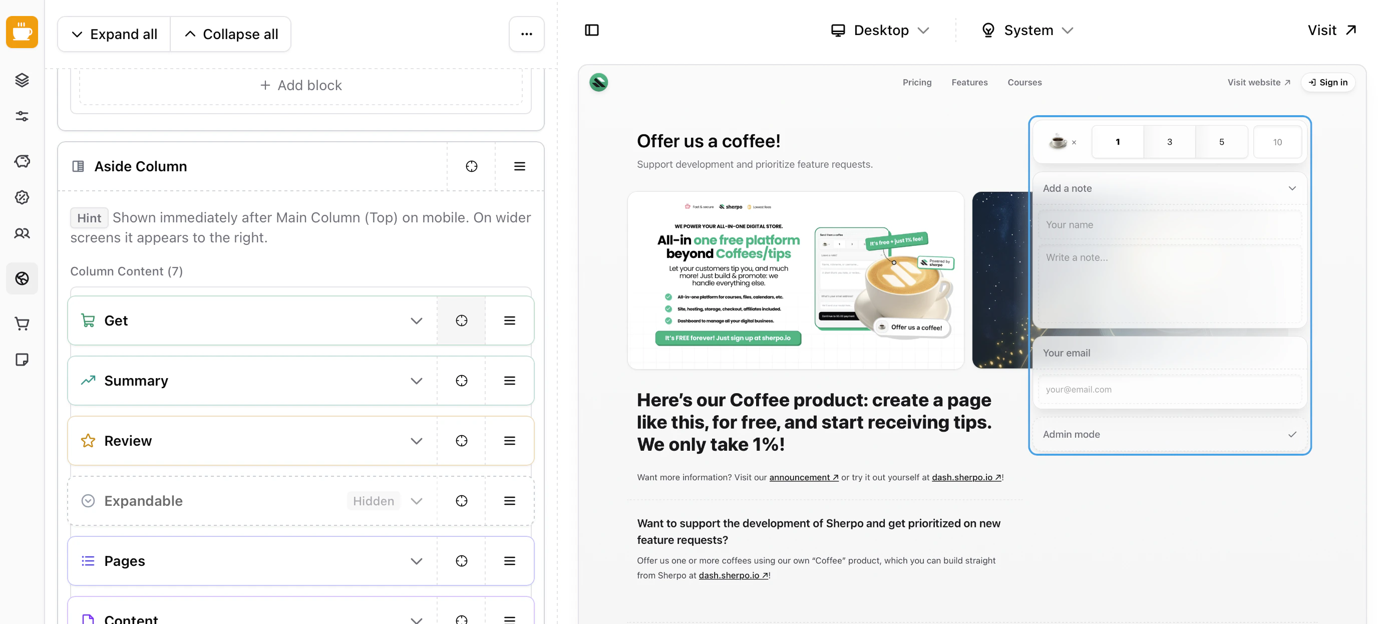 Coffee Pages Block Coffee Pages Block