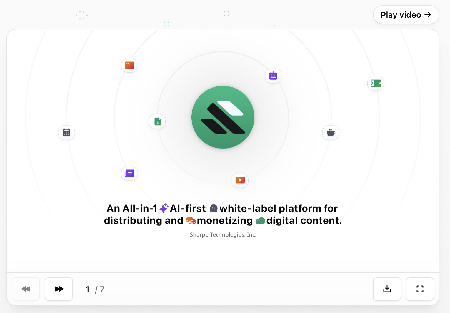 Embedded slides Embedded slide deck inside a lesson