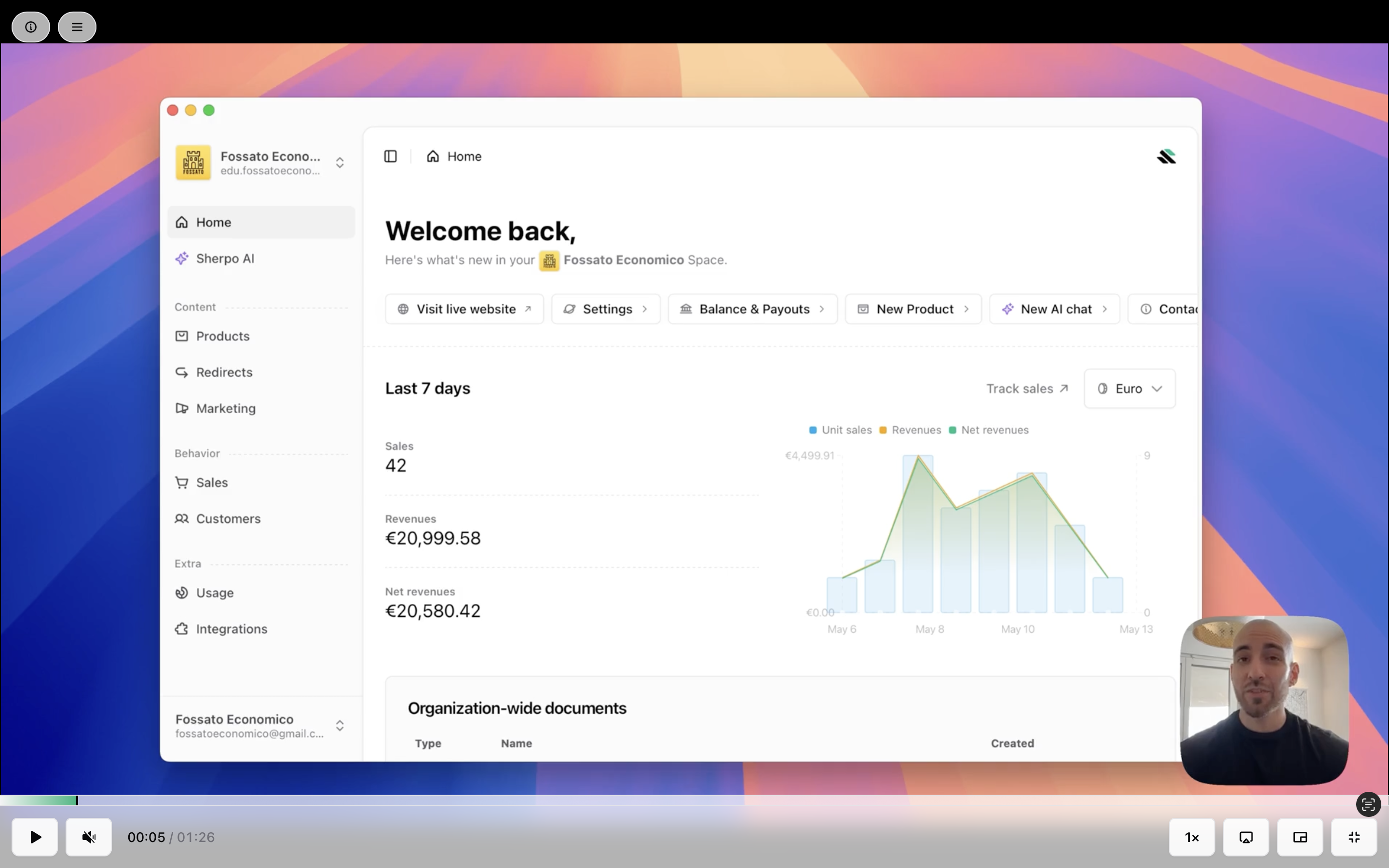 Full-screen video Course video in full-screen