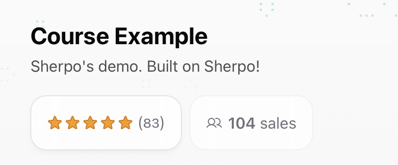 Unlock counter Unlocked-by customers counter on a course