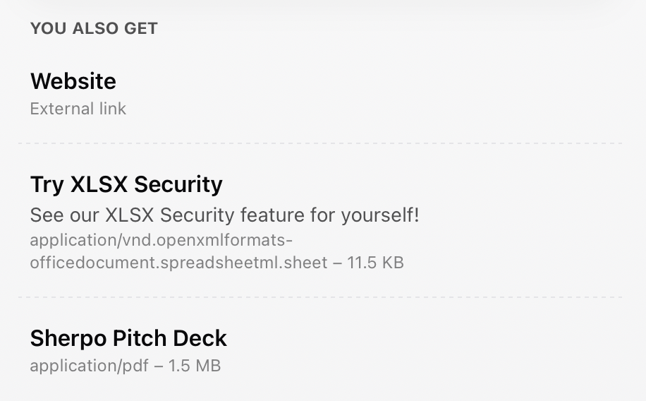 Extra resources You also get panel with links and downloads