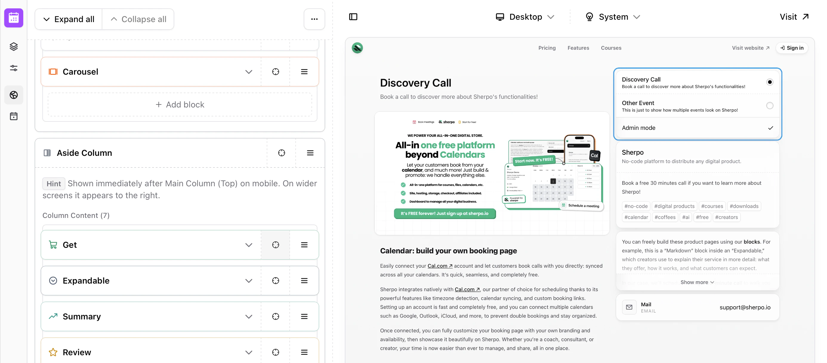 Calendar Pages Block Calendar Pages Block