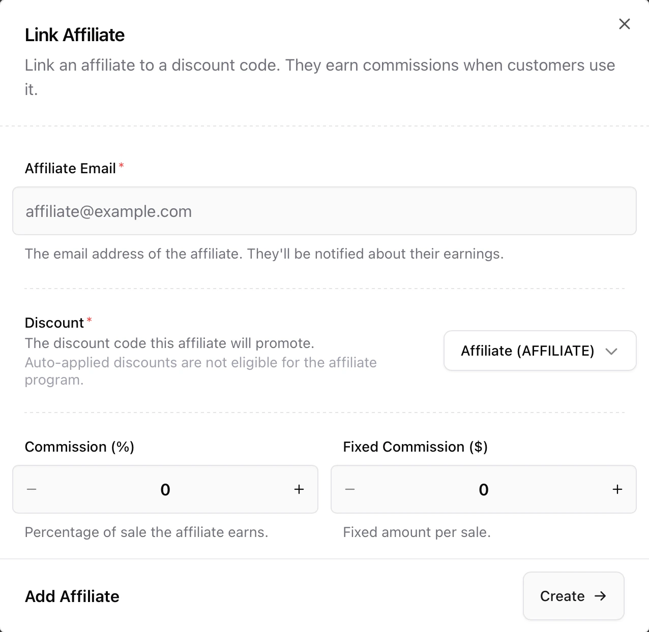 Affiliate New Affiliate New