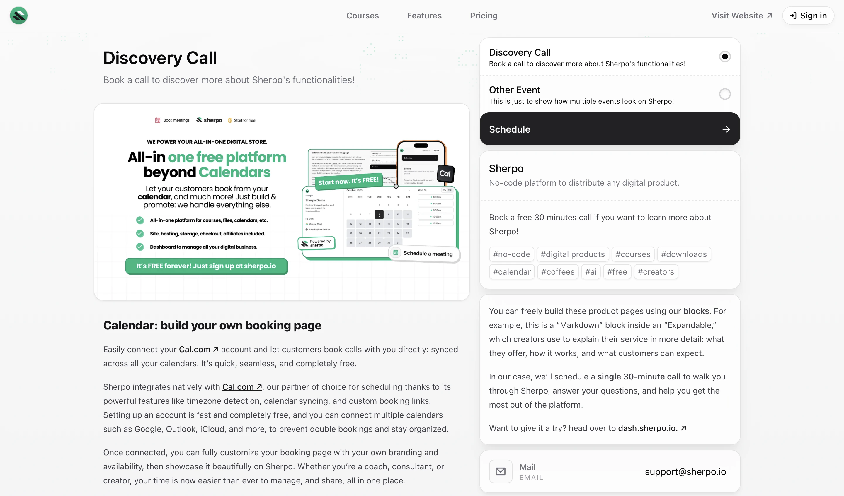 Calendar Page Example Calendar Page Example
