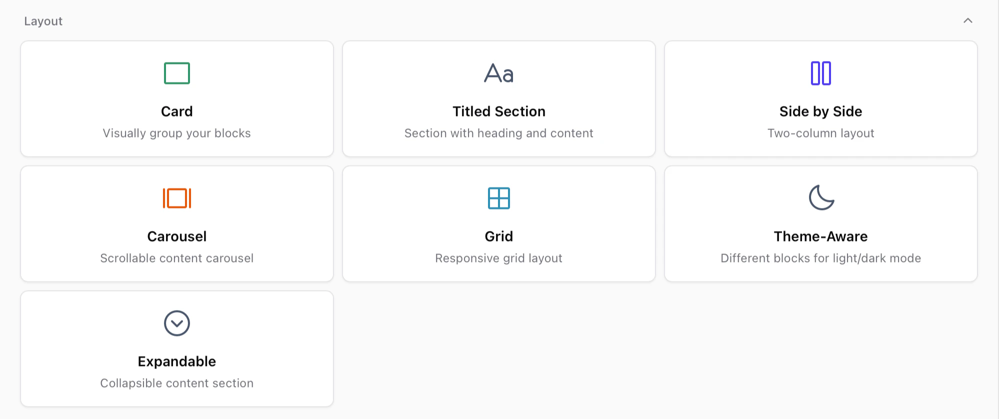 Blocks Layout Blocks Layout
