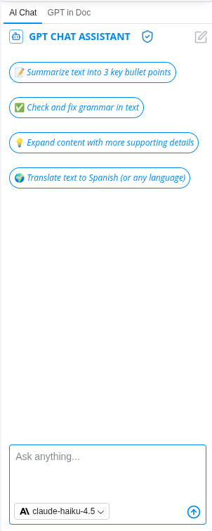 GPT Chat Assistant in action