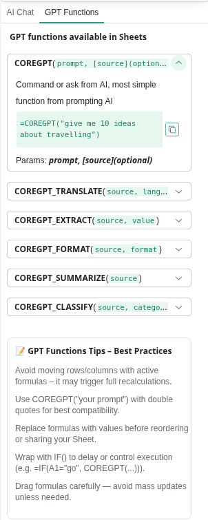 Custom GPT Functions feature