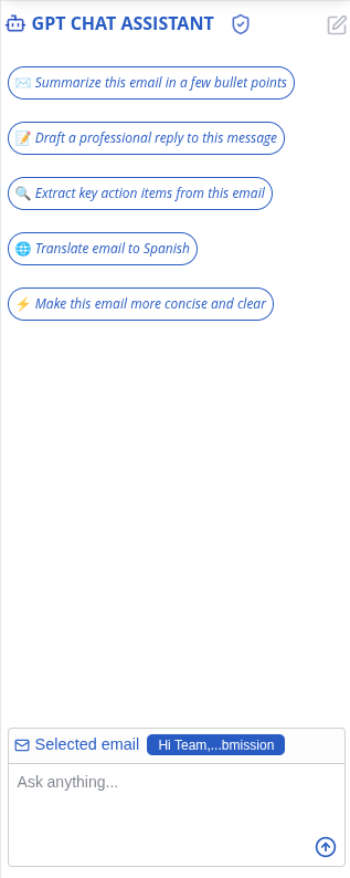 GPT Chat Assistant in action