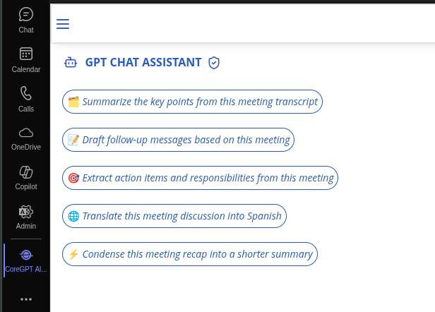 GPT Chat Assistant in action