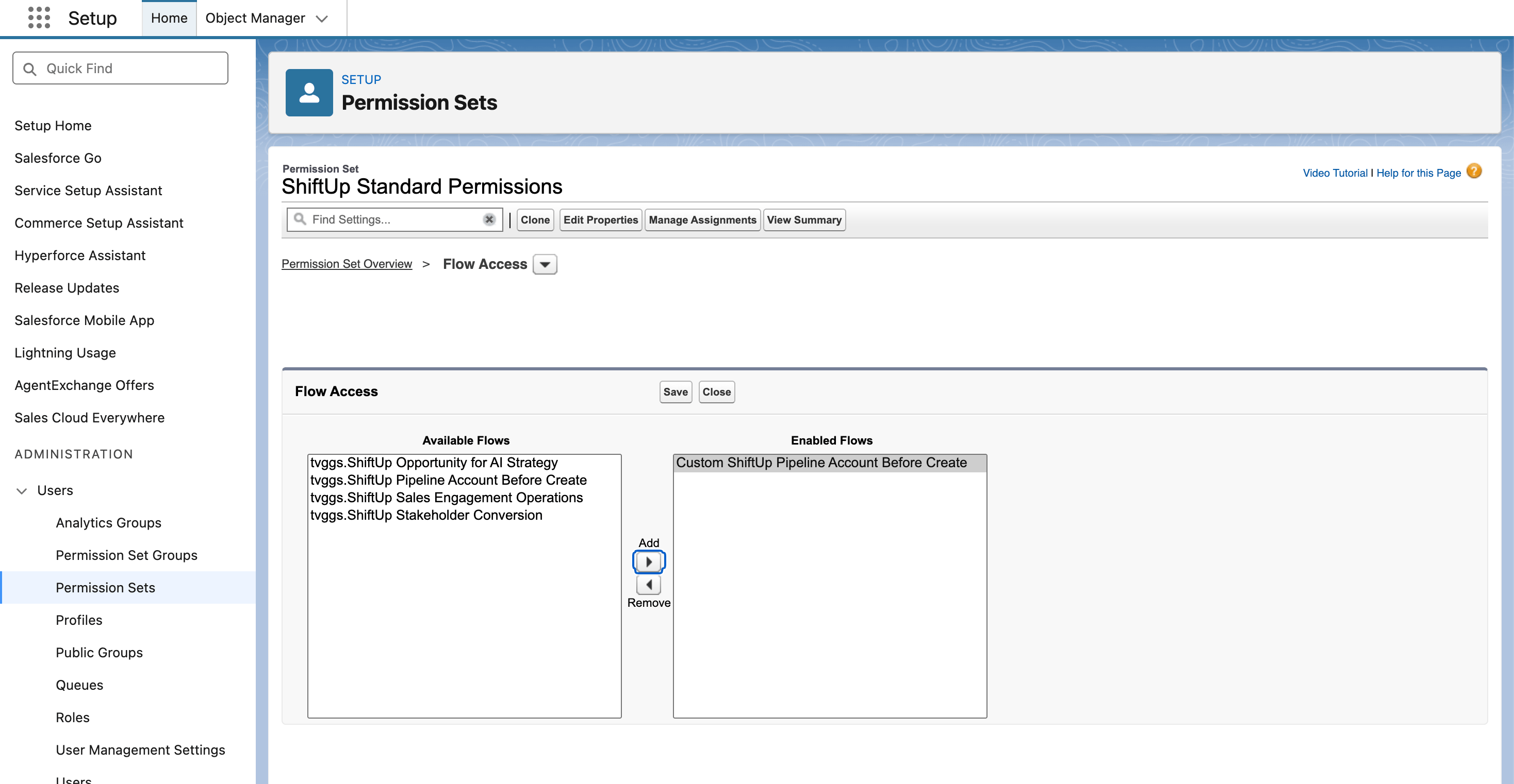 Integration User Standard Permission Set Enable Restricted Flow
