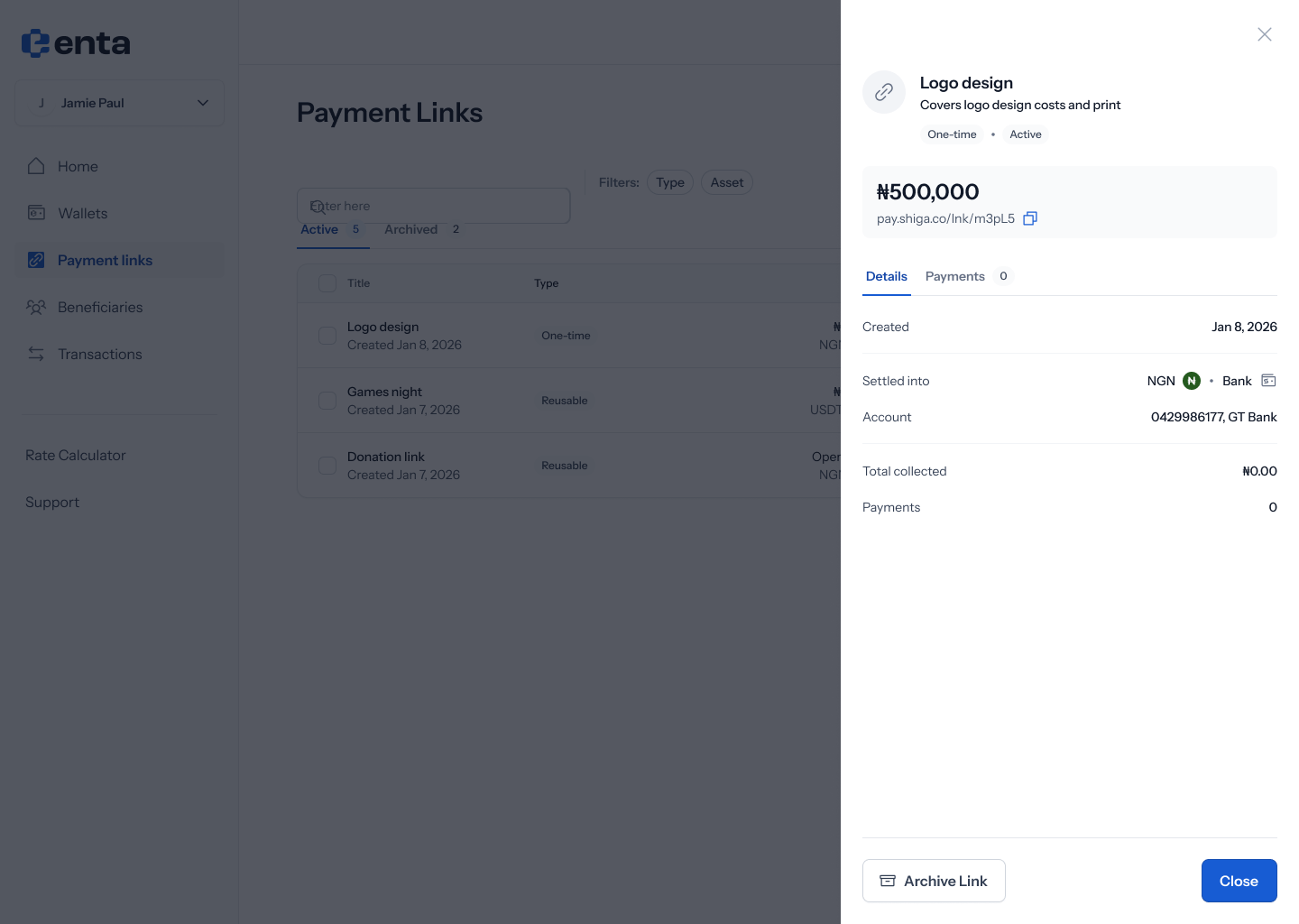 Details tab