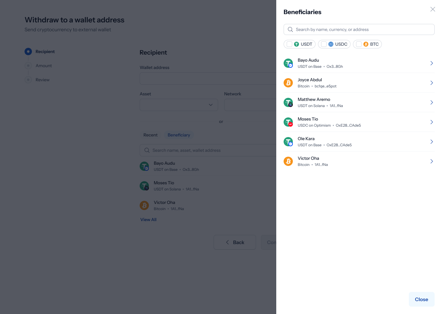 Beneficiary — View all