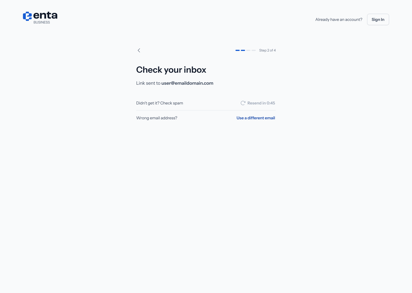 Check your inbox