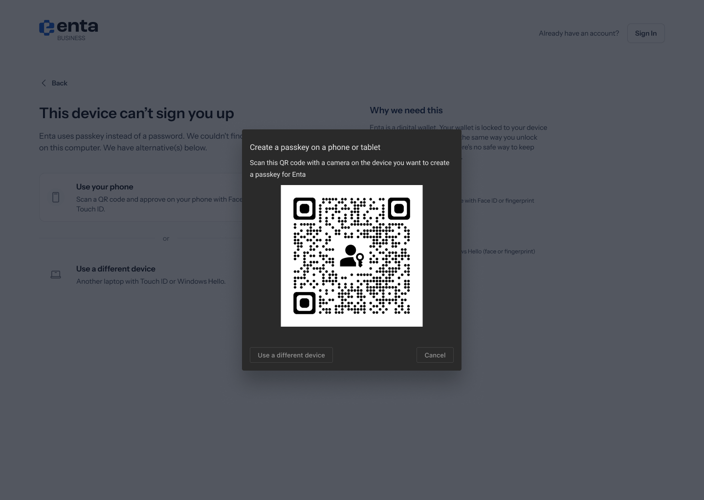 Scan to continue on your phone