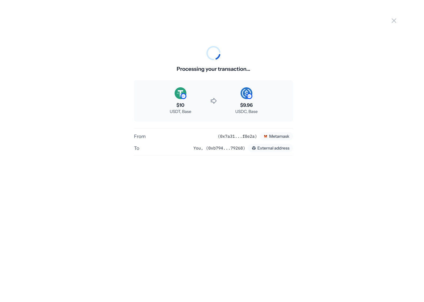 Processing your send