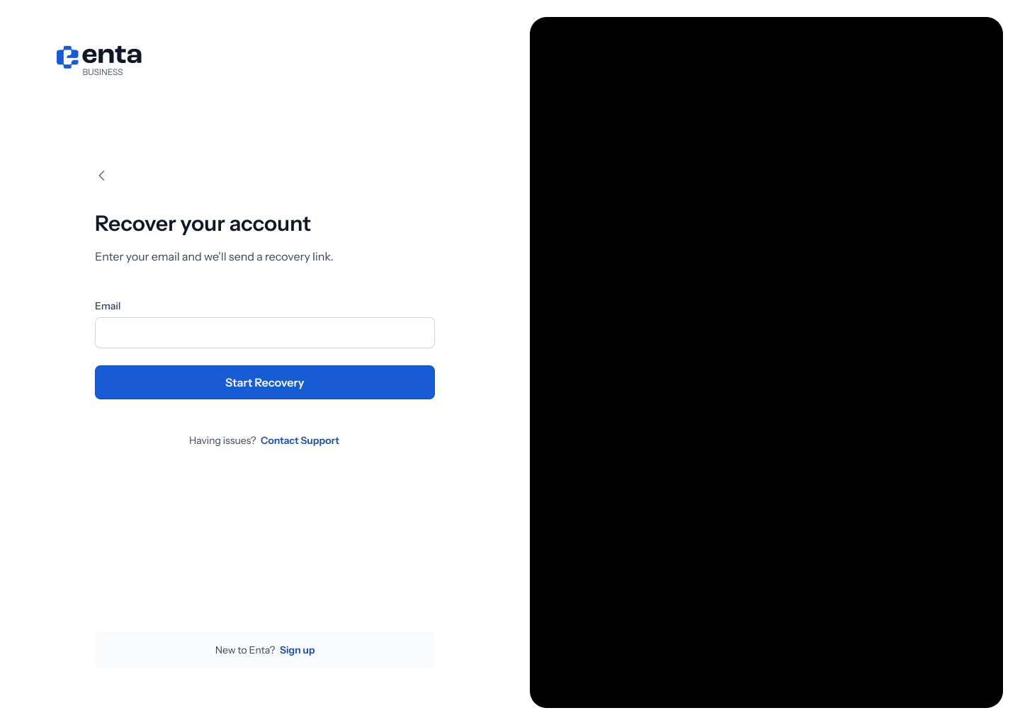 Requesting a recovery link