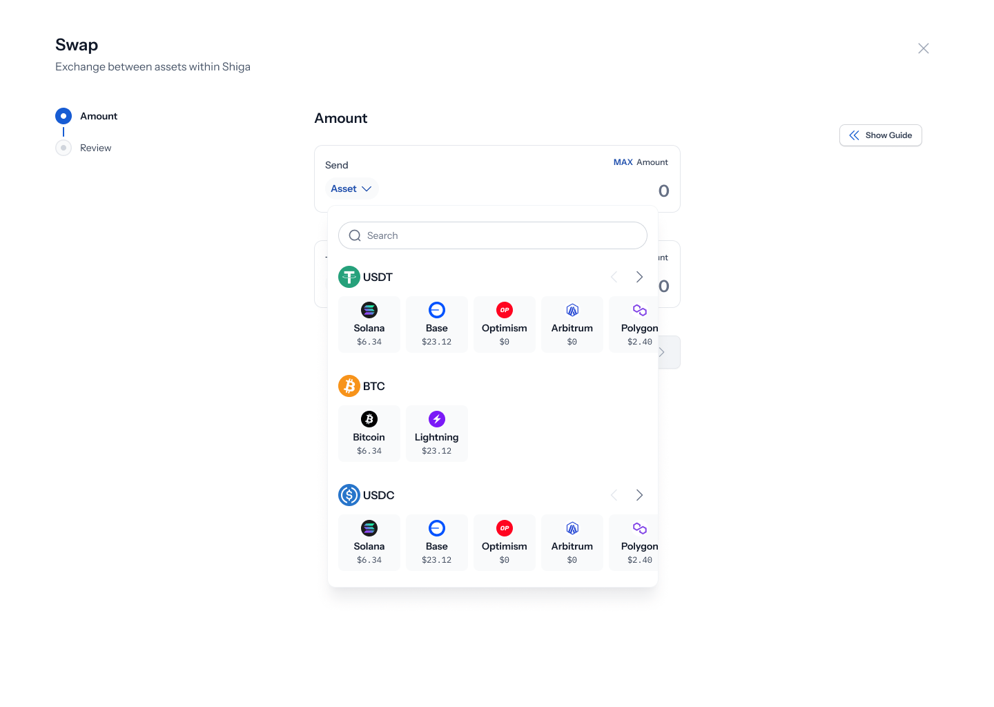 Asset picker