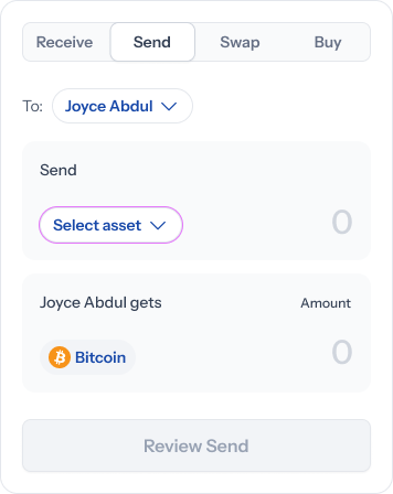 Destination locked to a crypto asset