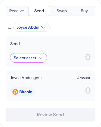 Destination locked to a crypto asset
