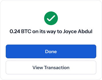 Payment sent