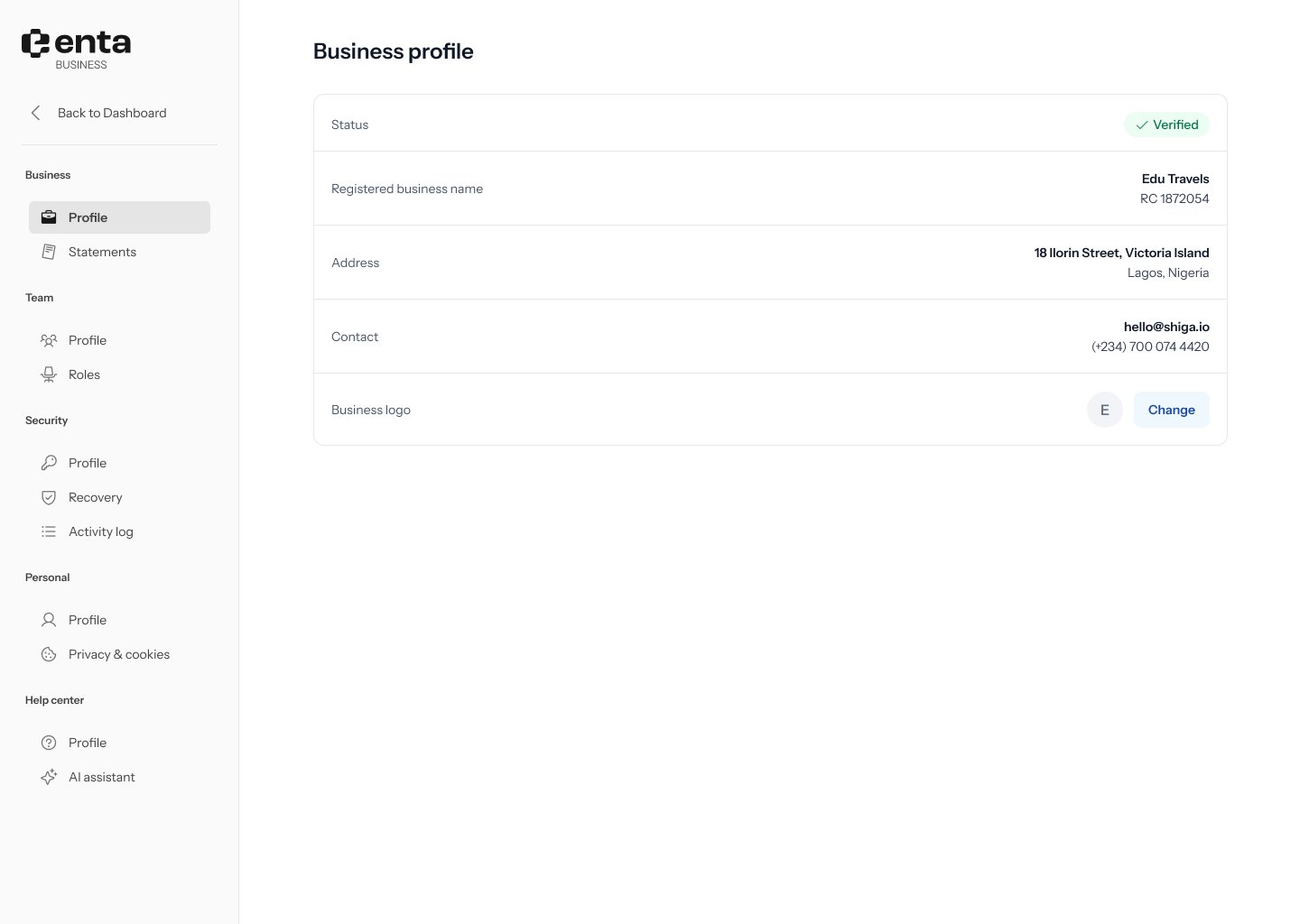 Business profile
