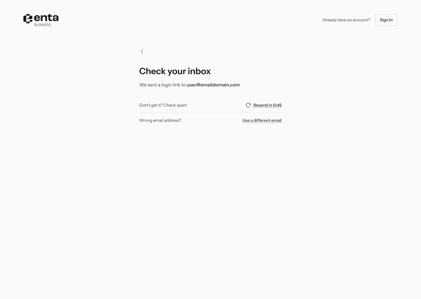 Check your inbox