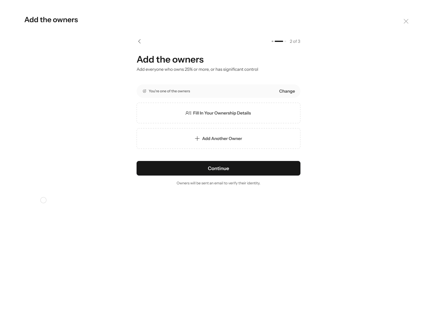 Add owners, empty