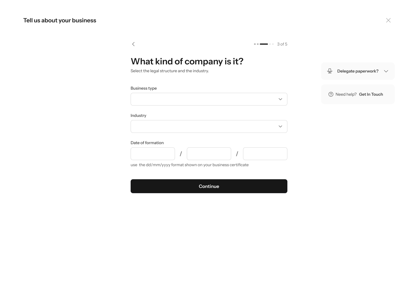 Legal structure and industry